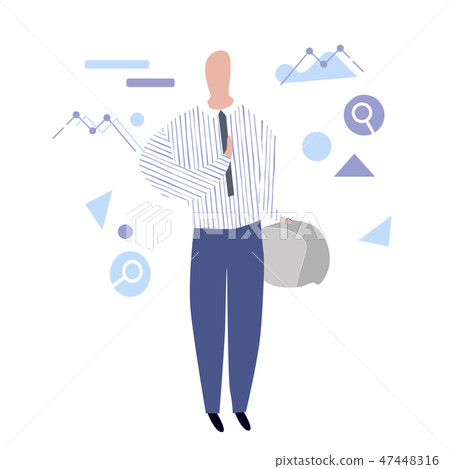 Modern flat vector illustration office worker Modern flat vector illustration office worker 47448316