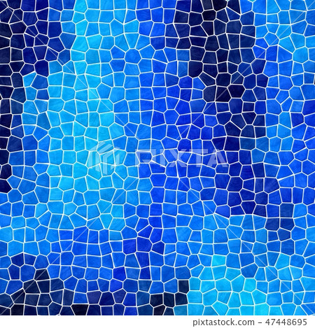 Stony Mosaic Tiles Background Dark Light Blue Stock Illustration