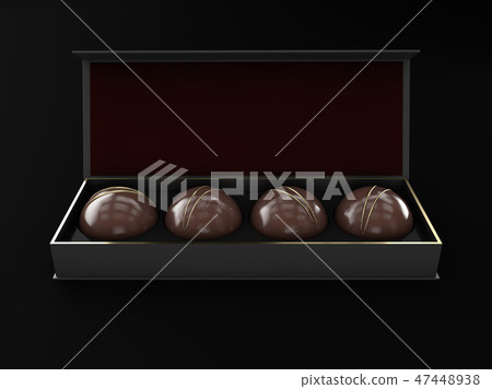 chocolate luxury box with candy and sweets chocolate luxury box with candy and sweets 47448938