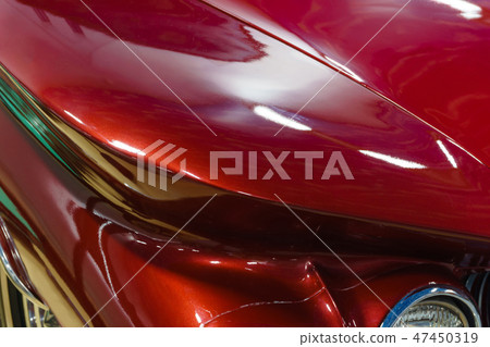 background - fragment of the surface of red car 47450319