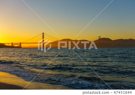 Bridge Golden Gate at San Francisco sunset 47451844