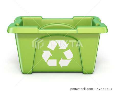 Green recycle bin 3D 47452505