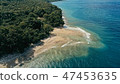 remote south pacific island with sandy beach shore 47453635