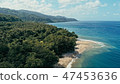 remote south pacific island with sandy beach shore 47453636
