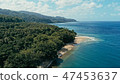 remote south pacific island with sandy beach shore 47453637