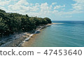 remote south pacific island with sandy beach shore 47453640