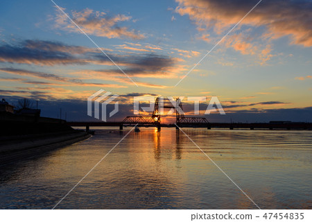 Chikugo River rising bridge Chikugo River rising bridge 47454835