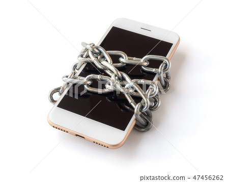 Mobile phone with chain locked isolate 47456262