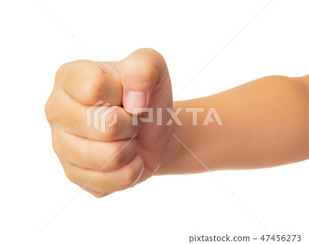 Human hand isolate on white background 47456273