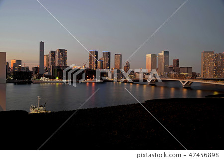 從豐洲市場屋頂的夜景 從豐洲市場屋頂的夜景 47456898