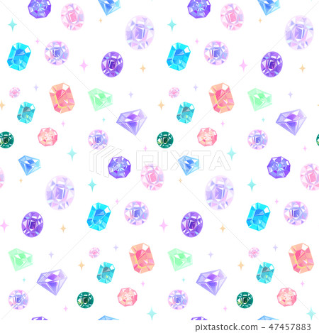 Seamless background pattern of jewelry - Stock Illustration [47457883 ...