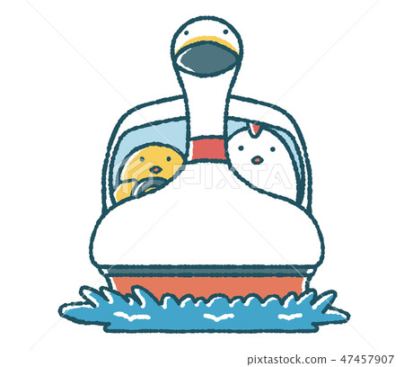 寬鬆的小雞和天鵝船 47457907