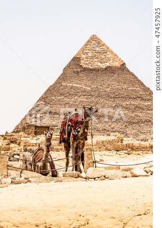 The Great Pyramids of Giza desert near Cairo in Egypt unesco cultural heritage The Great Pyramids of Giza desert near Cairo in Egypt unesco cultural heritage 47457925