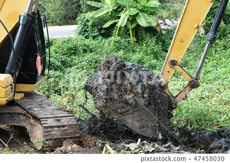 backhoe dig ground 47458030