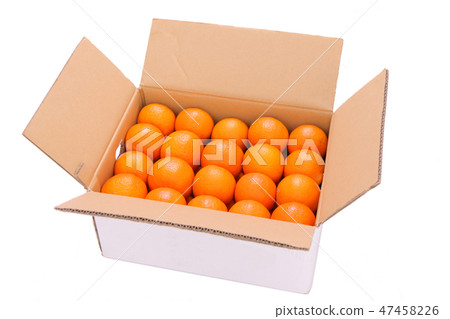 Boxed oranges Boxed oranges 47458226