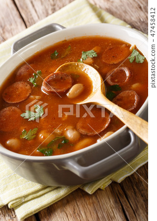 Polish cuisine Breton beans with sausage Polish cuisine Breton beans with sausage 47458412