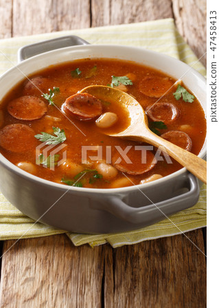 Rustic style Polish Breton beans with sausage Rustic style Polish Breton beans with sausage 47458413