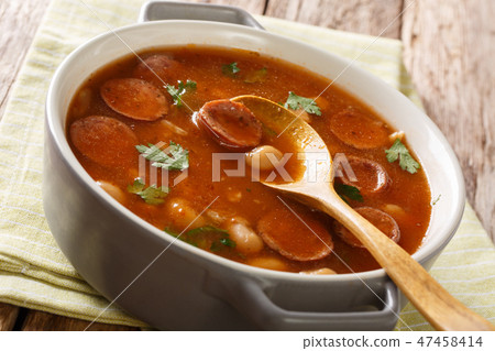 Polish traditional Breton beans with sausage Polish traditional Breton beans with sausage 47458414