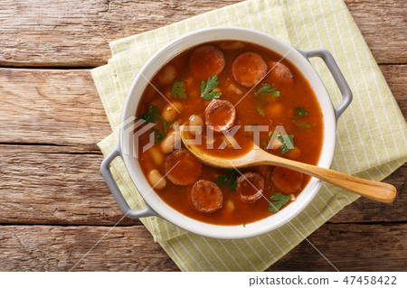 Rustic style Polish Breton beans with sausage Rustic style Polish Breton beans with sausage 47458422