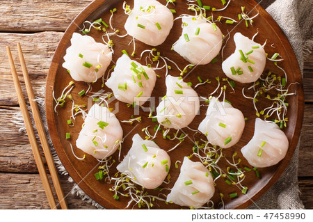 Delicious dumplings dim sum with shrimp Delicious dumplings dim sum with shrimp 47458990