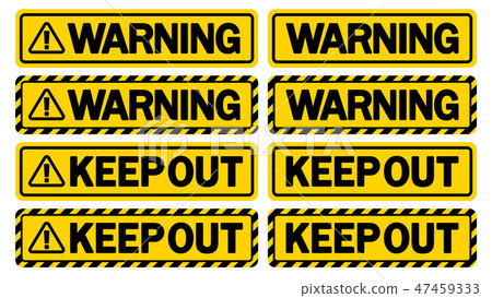 Warning sign (WARNING & KEEP OUT) 47459333