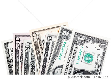 1, 2, 5, 10, 20, 50, 100 -all of U.S. dollar bills, close-up isolated for your unique project. 1, 2, 5, 10, 20, 50, 100 -all of U.S. dollar bills, close-up isolated for your unique project. 47461153