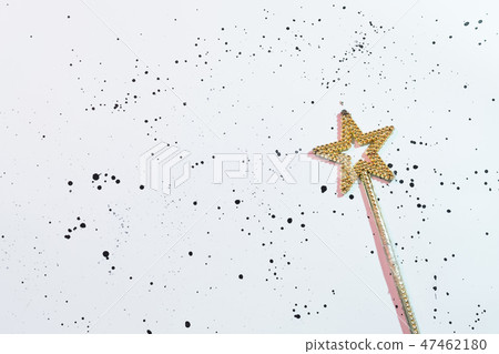 wish grant star magic wand white background 47462180