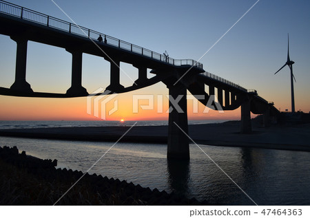 Kakegawa shiyounobashi evening view color 190114 pm 4: 52 Kakegawa shiyounobashi evening view color 190114 pm 4: 52 47464363
