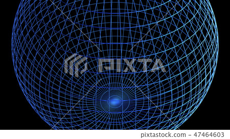 Wire structure of sphere or ball. Architecture facade design and 47464603