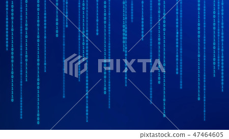 01 or binary numbers on the computer screen on monitor matrix ba 47464605