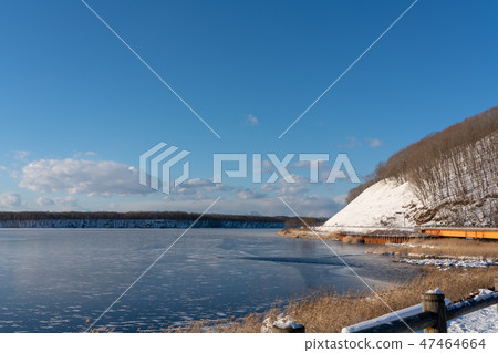 Landscape of the Silartoro swamp in winter 47464664