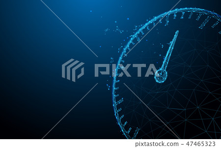 Speedometer icon from lines and particle style 47465323