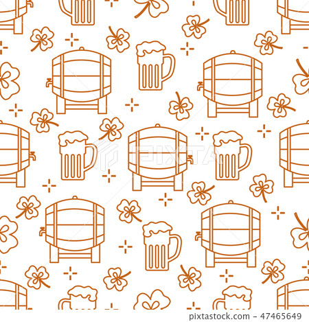 Seamless pattern St. Patrick's Day. Pab. Ireland Seamless pattern St. Patrick's Day. Pab. Ireland 47465649