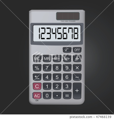 8 digit realistic calculator icon isolated 8 digit realistic calculator icon isolated 47468139