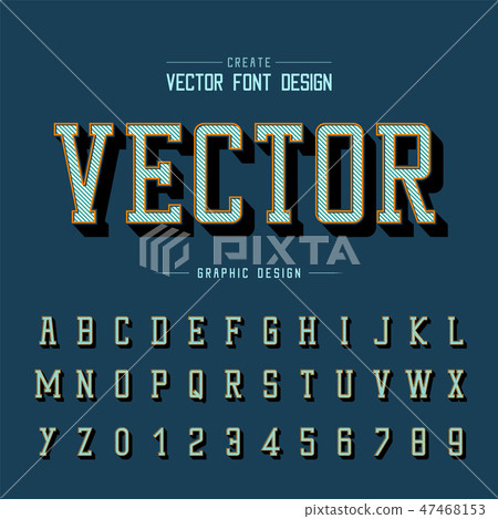 Font and alphabet vector Typeface number design Font and alphabet vector Typeface number design 47468153