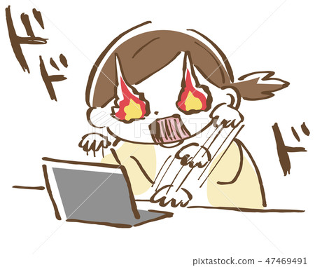 A keen female worker A keen female worker 47469491