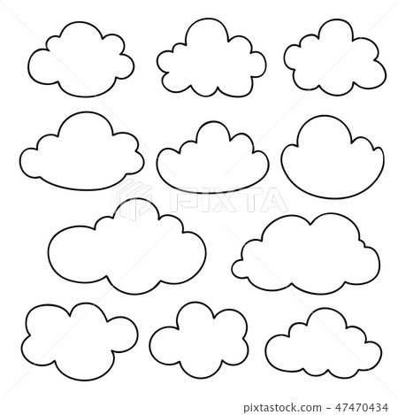 cloud silhouette cloud silhouette 47470434