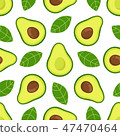 Avocado.Vector seamless pattern. 47470464
