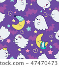 seamless pattern in kawaii style 47470473