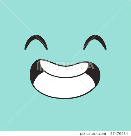 cartoon emotions, cute vector faces 47470484