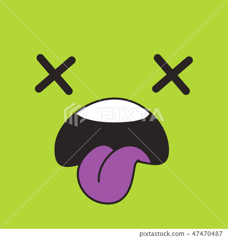 cartoon emotions, cute vector faces 47470487