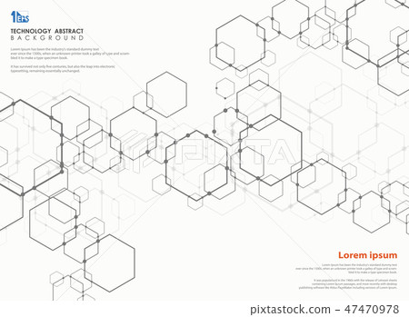 Abstract futuristic of technology pentagon modern. 47470978