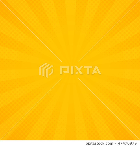 Abstract sun of yellow and orange radiance rays. 47470979