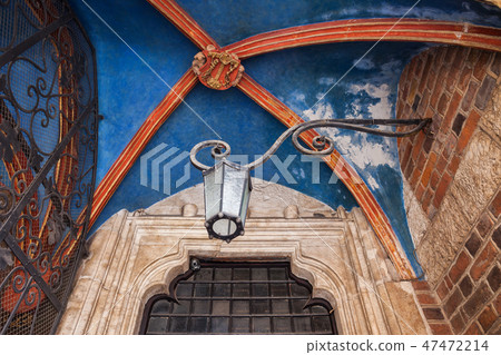 Gothic Rib Vault in St Barbara Church in Krakow Gothic Rib Vault in St Barbara Church in Krakow 47472214