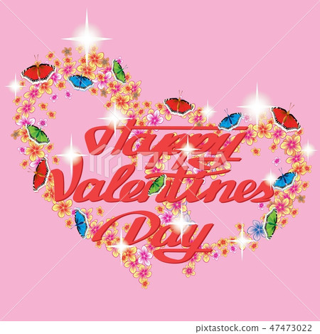 Happy Valentines Day. Hand Drawing Happy Valentines Day. Hand Drawing 47473022