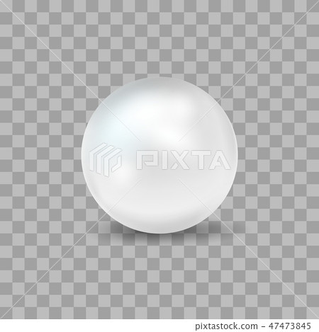 Realistic Detailed 3d Pearl on a Transparent Background. Vector 47473845