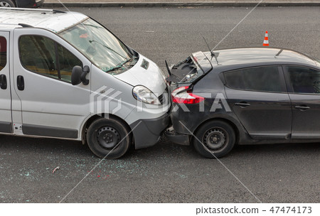 Auto accident involving two cars 47474173