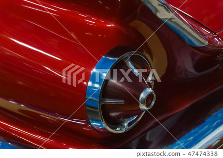 fragment of the surface of body of red vintage ca 47474338