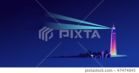 night landscape lighthouse 47474845