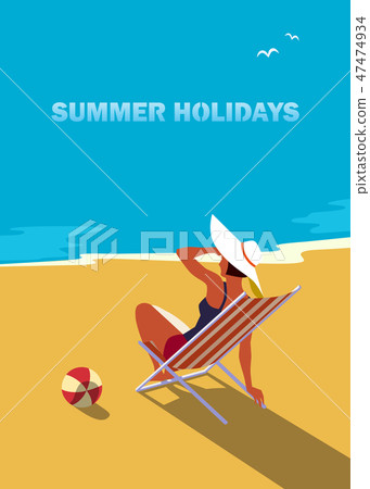 Summer holidays poster 47474934